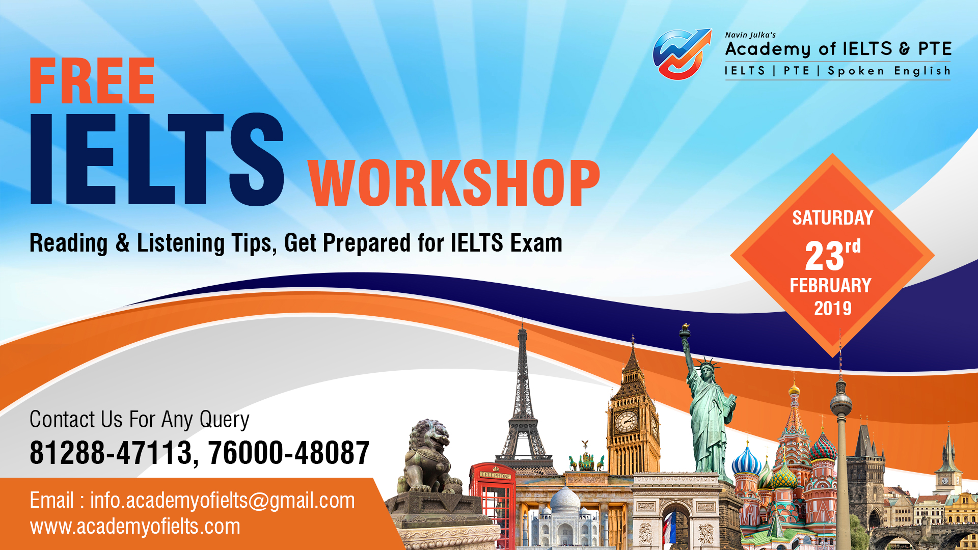 FREE IELTS WORKSHOP ON READING AND LISTENING TIPS